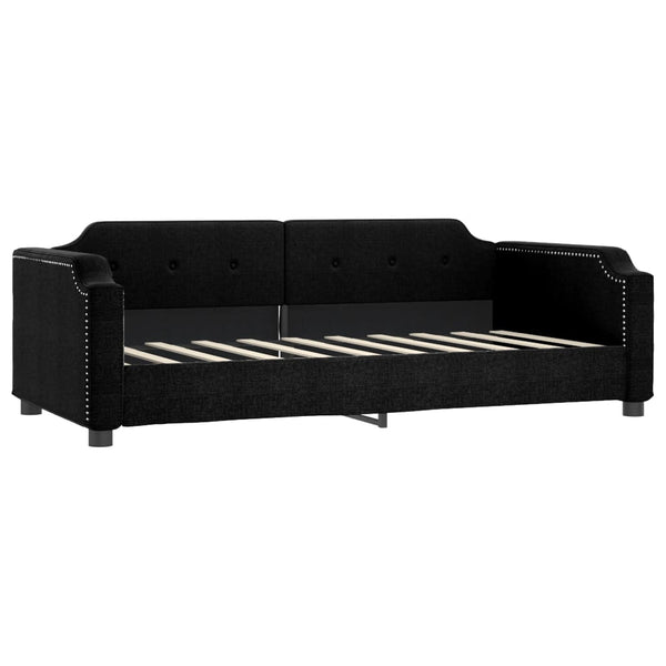 Ausziehbares Tagesbett Schwarz 90x190 cm