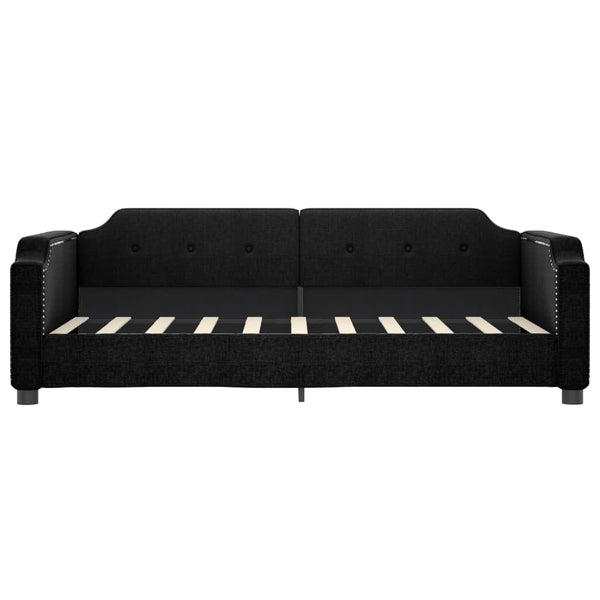 Ausziehbares Tagesbett Schwarz 90x190 cm