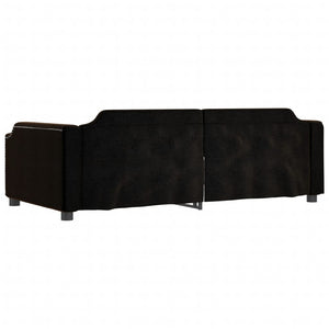 Ausziehbares Tagesbett Schwarz 90x190 cm