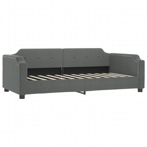 Ausziehbares Tagesbett mit Matratzen Dunkelgrau 80x200 cm