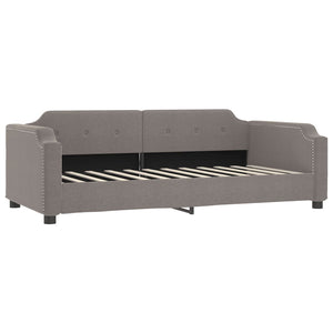 Ausziehbares Tagesbett mit Matratzen Taupe 90x200 cm