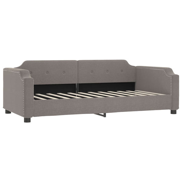 Ausziehbares Tagesbett mit Matratzen Taupe 90x200 cm
