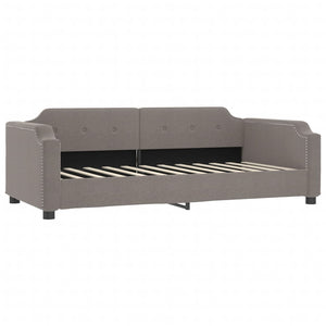 Ausziehbares Tagesbett Taupe mit Matratzen 100x200 cm