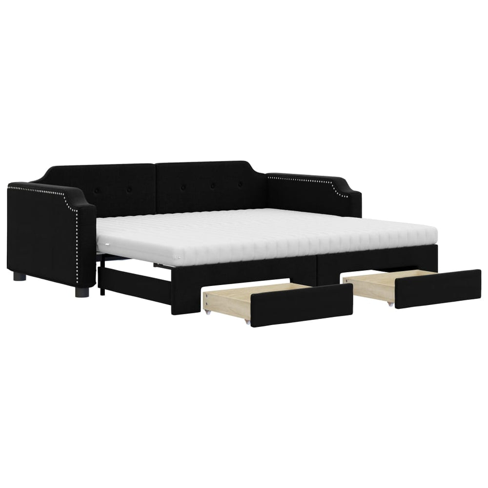 Ausziehbares Tagesbett mit Schubladen 80x200 cm