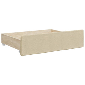 Ausziehbares Tagesbett Creme 80x200 cm