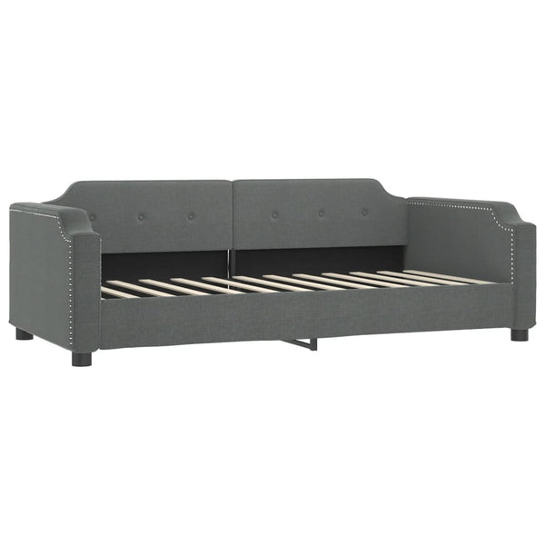 Ausziehbares Tagesbett mit Schubladen Dunkelgrau 90x200 cm