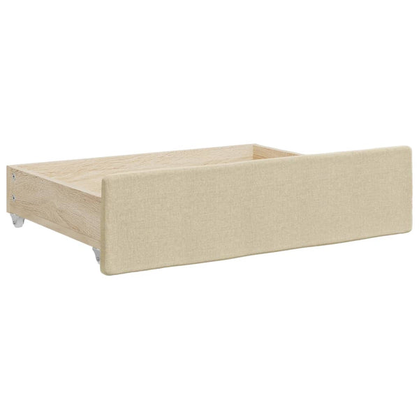 Ausziehbares Tagesbett Creme 90x200 cm