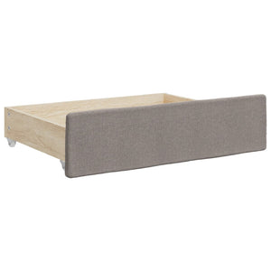 Ausziehbares Tagesbett Taupe 100x200 cm