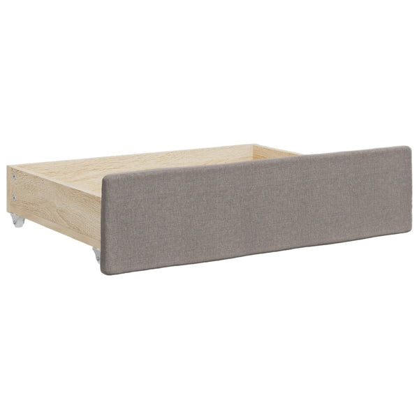 Ausziehbares Tagesbett Taupe 100x200 cm