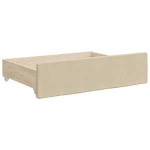Ausziehbares Tagesbett Creme 100x200 cm