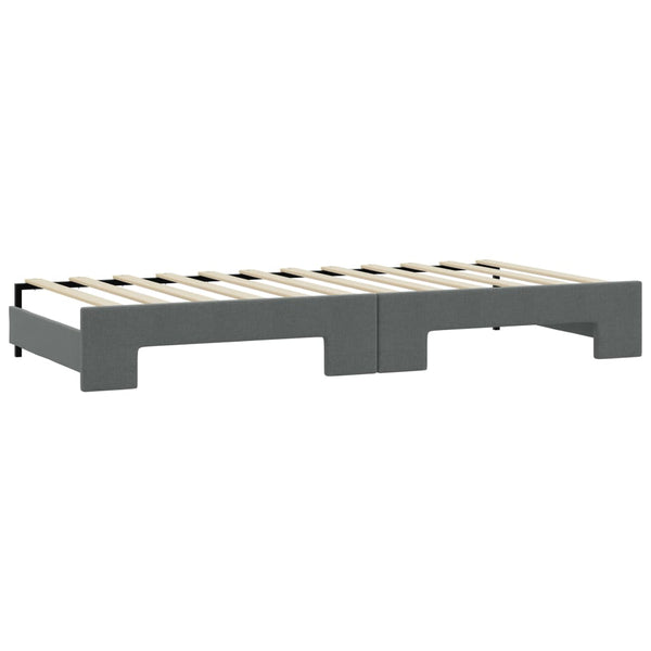 Ausziehbares Tagesbett mit Schubladen Dunkelgrau 90x190 cm