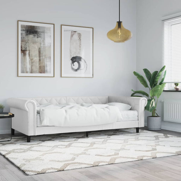 Tagesbett Weiß 90x200 cm mit Matratze