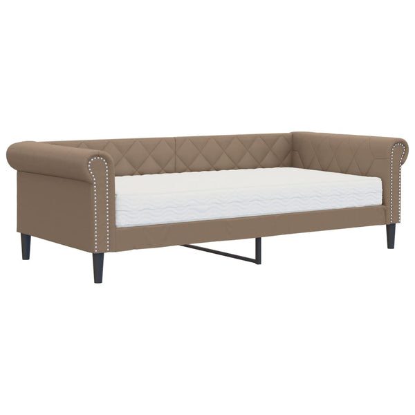 Tagesbett mit Matratze Cappuccino 90x200 cm