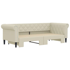 Ausziehbares Tagesbett Creme 90x200 cm