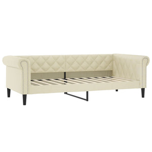 Ausziehbares Tagesbett Creme 90x200 cm