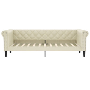 Ausziehbares Tagesbett Creme 90x200 cm
