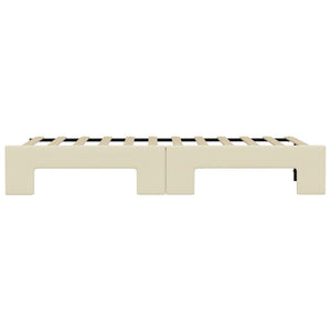 Ausziehbares Tagesbett Creme 90x200 cm