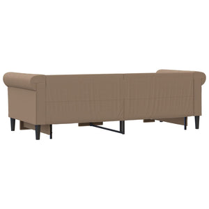Ausziehbares Tagesbett Cappuccino 90x200 cm Kunstleder
