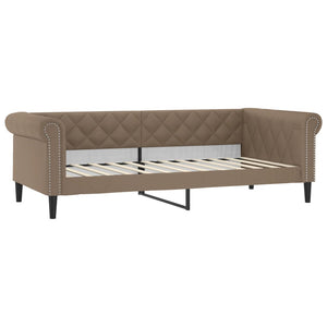 Ausziehbares Tagesbett Cappuccino 90x200 cm Kunstleder