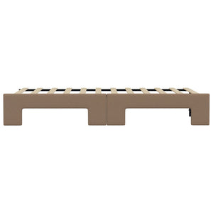 Ausziehbares Tagesbett Cappuccino 90x200 cm Kunstleder