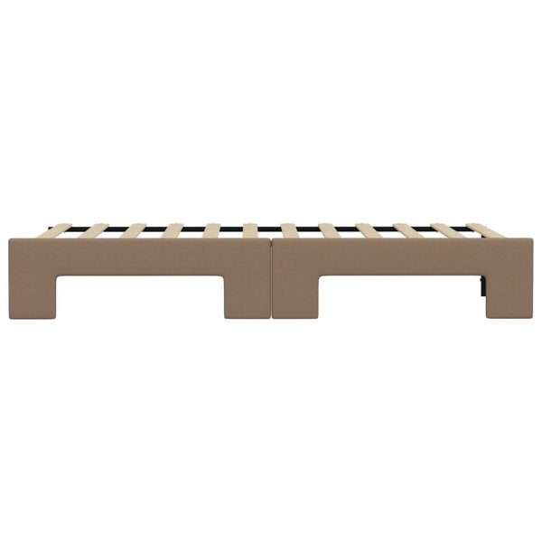 Ausziehbares Tagesbett Cappuccino 90x200 cm Kunstleder