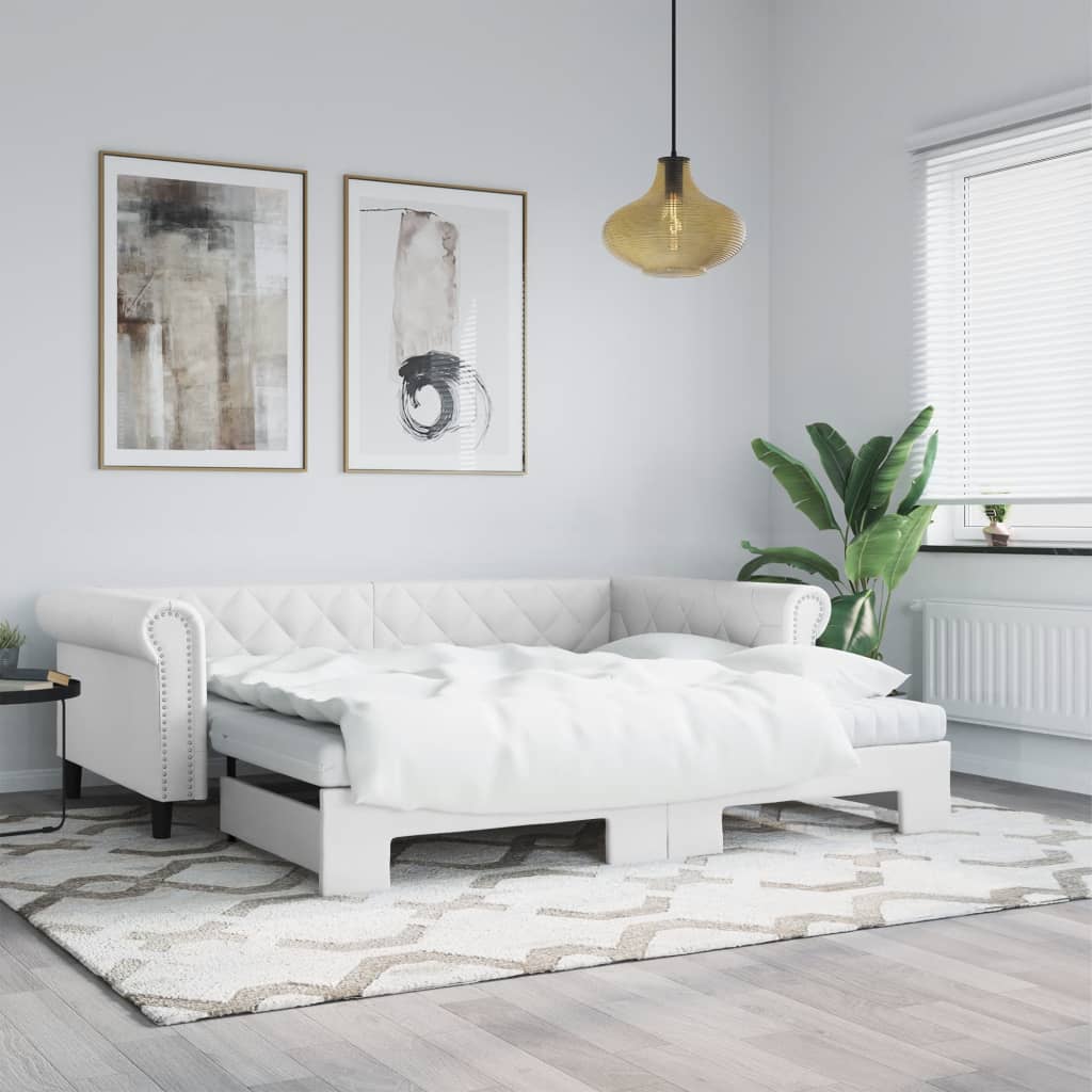Ausziehbares Tagesbett mit Matratzen 90x200 cm