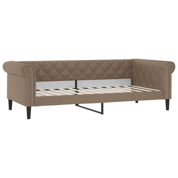 Ausziehbares Tagesbett mit Matratzen Braun 90x200 cm