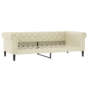 Ausziehbares Tagesbett Creme 90x200 cm