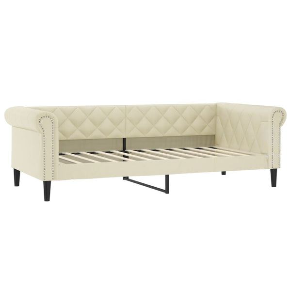 Ausziehbares Tagesbett Creme 90x200 cm