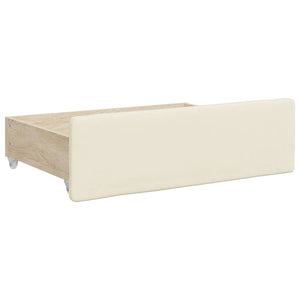 Ausziehbares Tagesbett Creme 90x200 cm