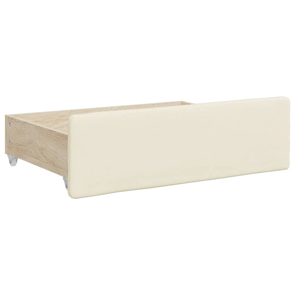 Ausziehbares Tagesbett Creme 90x200 cm