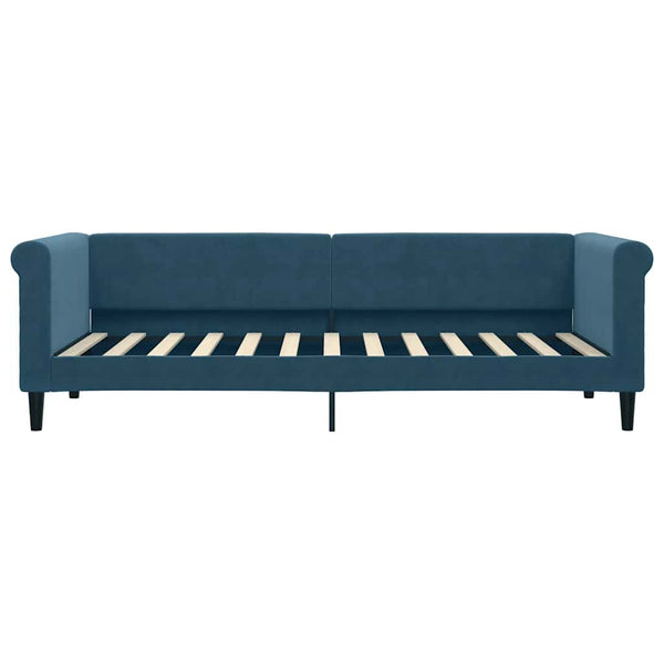 Tagesbett mit Matratze Blau Samt 80x200 cm