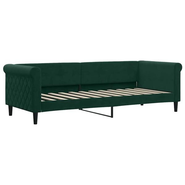 Tagesbett mit Matratze Dunkelgrün 80x200 cm
