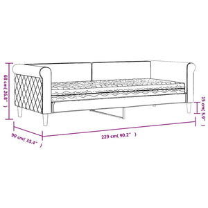 Tagesbett mit Matratze Dunkelgrün 80x200 cm