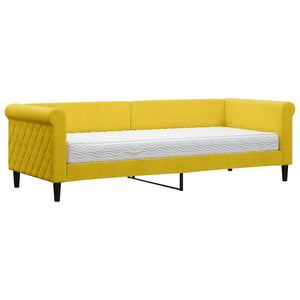 Tagesbett Gelb 80x200 cm mit Samt-Matratze
