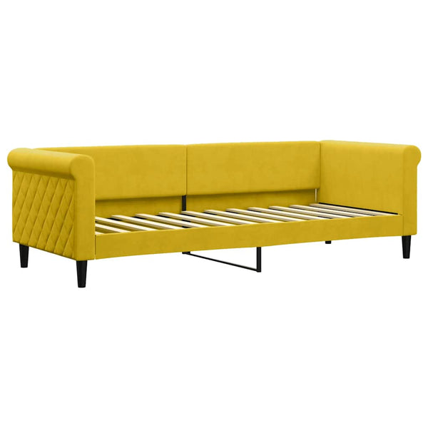 Tagesbett Gelb 80x200 cm mit Samt-Matratze