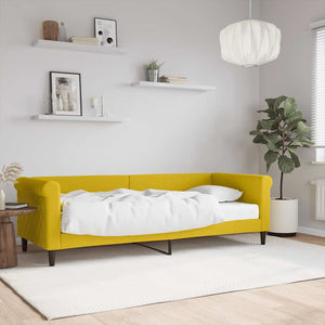 Tagesbett Gelb 80x200 cm mit Samt-Matratze