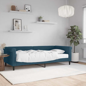 Tagesbett mit Matratze Blau 90x200 cm Samt