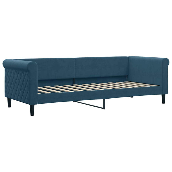 Ausziehbares Tagesbett Blau Samt 80x200 cm