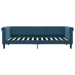 Ausziehbares Tagesbett Blau Samt 80x200 cm