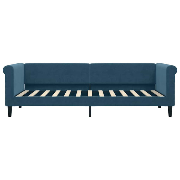 Ausziehbares Tagesbett Blau Samt 80x200 cm