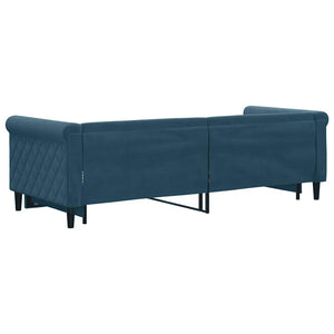 Ausziehbares Tagesbett Blau Samt 80x200 cm