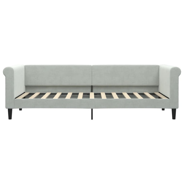 Ausziehbares Tagesbett Hellgrau Samt 80x200 cm
