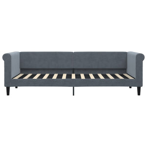 Ausziehbares Tagesbett Dunkelgrau 80x200 cm Samt