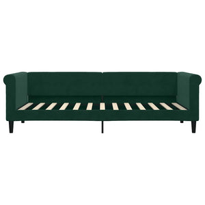 Ausziehbares Tagesbett Dunkelgrün 80x200 cm Samt