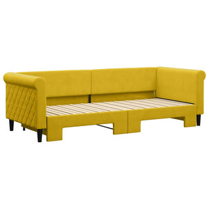Gelbes Ausziehbares Tagesbett 80x200 cm Samt
