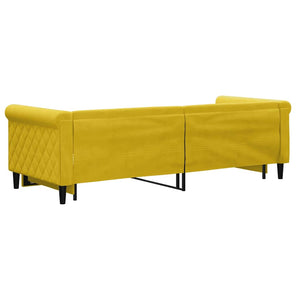 Gelbes Ausziehbares Tagesbett 80x200 cm Samt