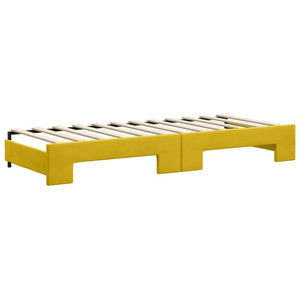 Gelbes Ausziehbares Tagesbett 80x200 cm Samt