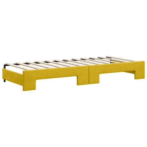 Gelbes Ausziehbares Tagesbett 80x200 cm Samt