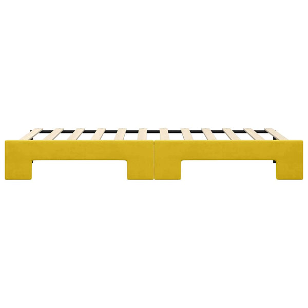 Gelbes Ausziehbares Tagesbett 80x200 cm Samt